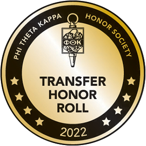 Phi Theta Kappa Honor Society Transfer Honor Roll 2022